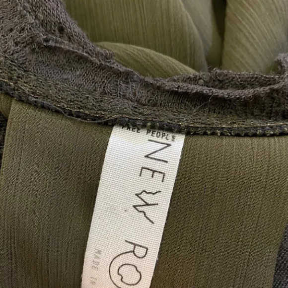 Free People New Romantics Green Long Sleeve Long Back  Button Up Back Pee… - Picture 10 of 10